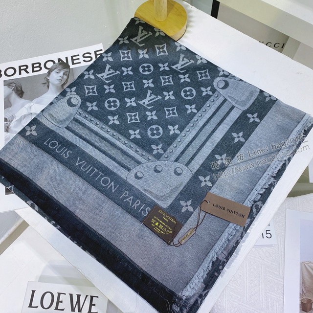 Louis Vuitton圍巾 路易威登真絲羊毛女士圍巾 LV2021最新限量幻彩披肩  mmj1366